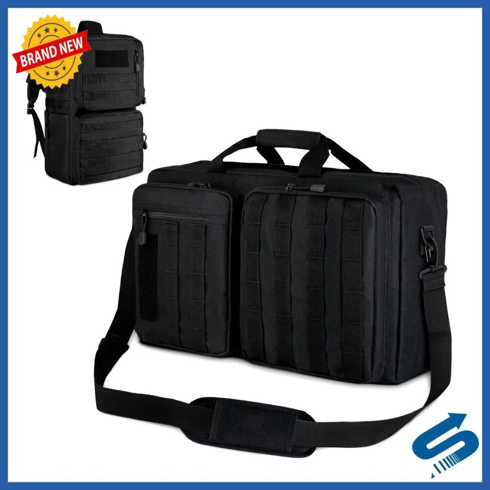 Tactical Backpack Convertible Briefcase 15.6 Inch Laptop Water Resistant